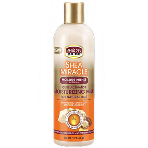 African Pride Shea Miracle Curl Activator Moisturizing Milk 12oz