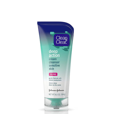 Clean & Clear Deep Action Cream Cleanser Sensitive Skin 6.5oz