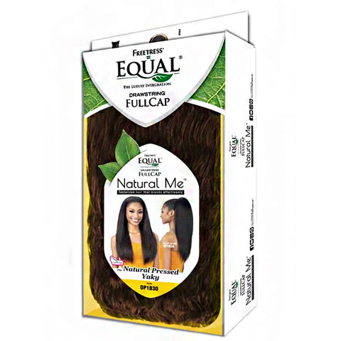 Freetress Equal Half Wig DRAWSTRING FULLCAP NATURAL PRESSED YAKY Freetress Equal Half Wig DRAWSTRING FULLCAP NATURAL PRESSED YAKY