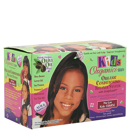 ORS Olive Oil Girls Hair Relaxer System, No-Lye Conditioning, Built-In Protection Plus, Formulated for Girls