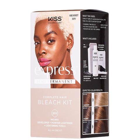 Kiss Colors KB30SET 30V Express Semi-Permanent Hair Bleach Kit