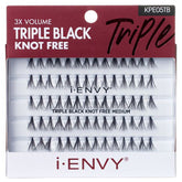Kiss I Envy KPEXXTB Triple Black Knot Free Individual Lash