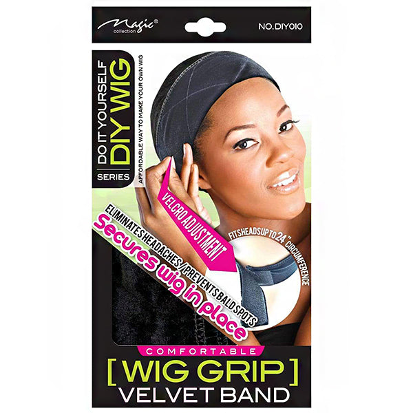 Adjustable Velvet Wig Grip Band Breathable Lightweight Wig Head Bands For  Women Glueless Black Color No