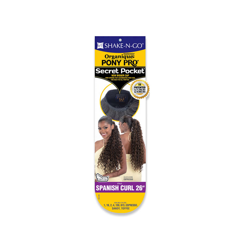 Organique Pony Pro Secret Pocket Mastermix Weave Ponytail - SPANISH CURL 26 Organique Pony Pro Secret Pocket Mastermix Weave Ponytail - SPANISH CURL 26