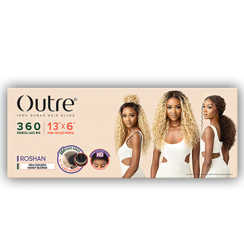 Outre 100% Human Blend 360 HD Frontal Lace Wig - ROSHAN