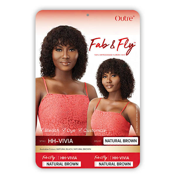 Outre 100% Human Hair Fab & Fly Wig - HH VIVIA Outre 100% Human Hair Fab & Fly Wig - HH VIVIA