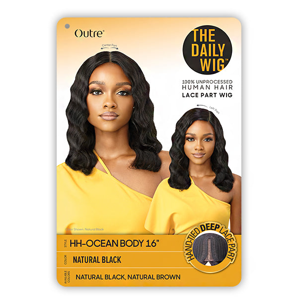 Outre The Daily Wig 100% Human Hair Lace Part Wig - HH OCEAN BODY 16 Outre The Daily Wig 100% Human Hair Lace Part Wig - HH OCEAN BODY 16