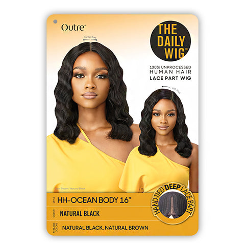 Outre The Daily Wig 100% Human Hair Lace Part Wig - HH OCEAN BODY 16 Outre The Daily Wig 100% Human Hair Lace Part Wig - HH OCEAN BODY 16