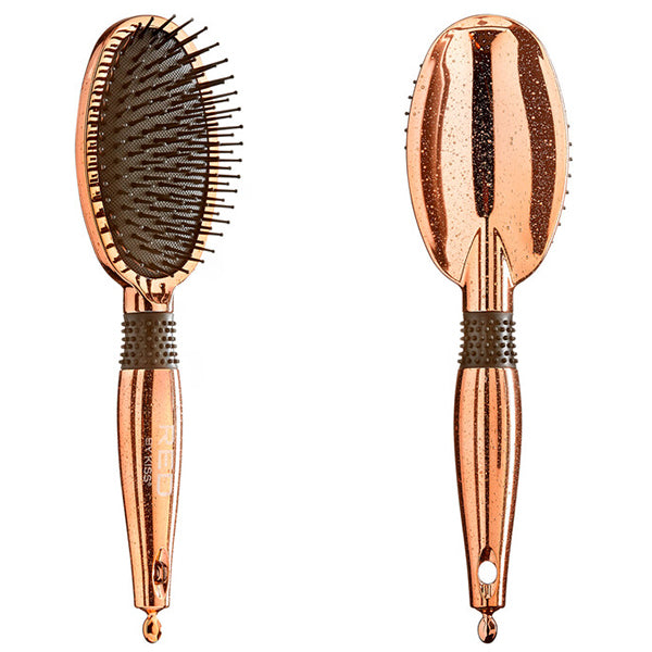 Red by Kiss HH35 Rose Gold Chrome Round Paddle Brush