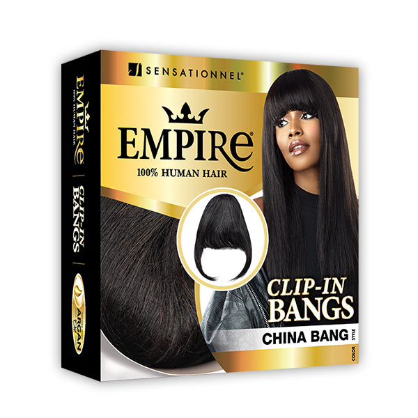 Sensationnel 100% Human Hair Empire Clip In Bangs - CHINA BANG