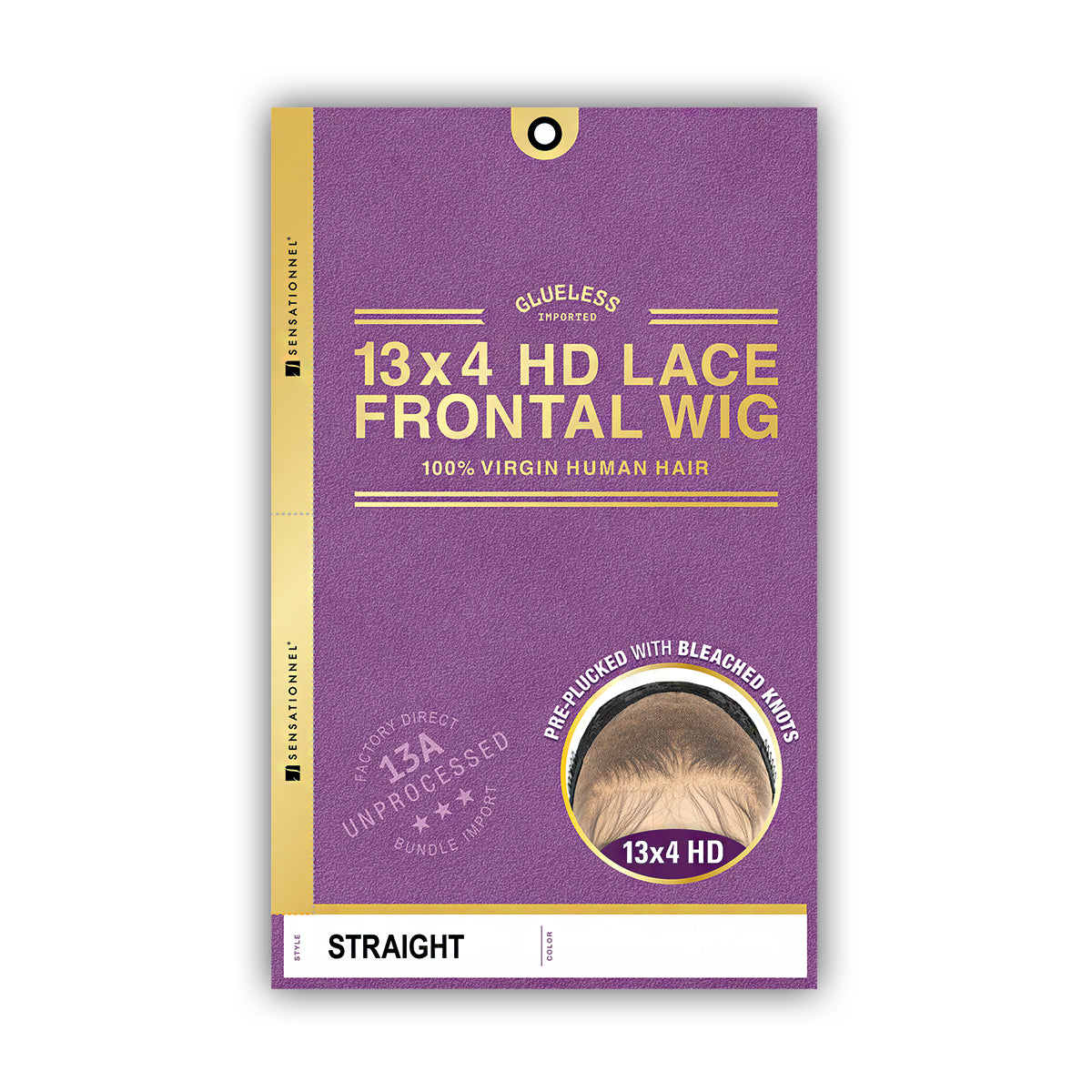 Sensationnel 100% Virgin Human Hair 13A 13x4 Glueless HD Lace Frontal Wig - STRAIGHT 20 Sensationnel 100% Virgin Human Hair 13A 13x4 Glueless HD Lace Frontal Wig - STRAIGHT 20