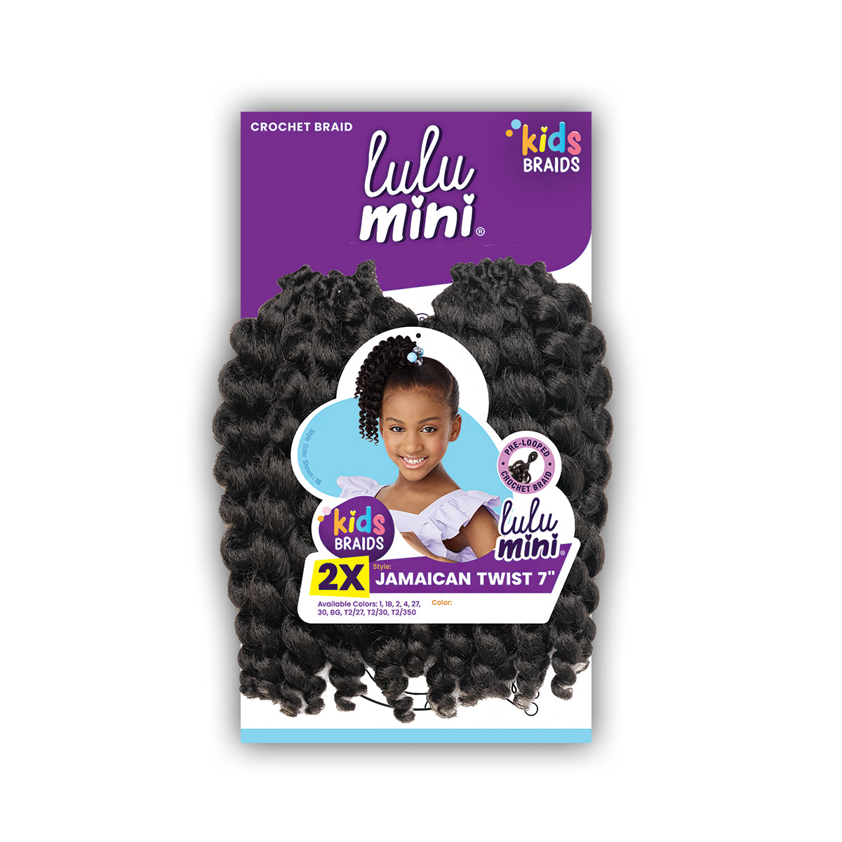 Sensationnel Lulumini Synthetic Kids Braid - 2X JAMAICAN TWIST 7 Sensationnel Lulumini Synthetic Kids Braid - 2X JAMAICAN TWIST 7