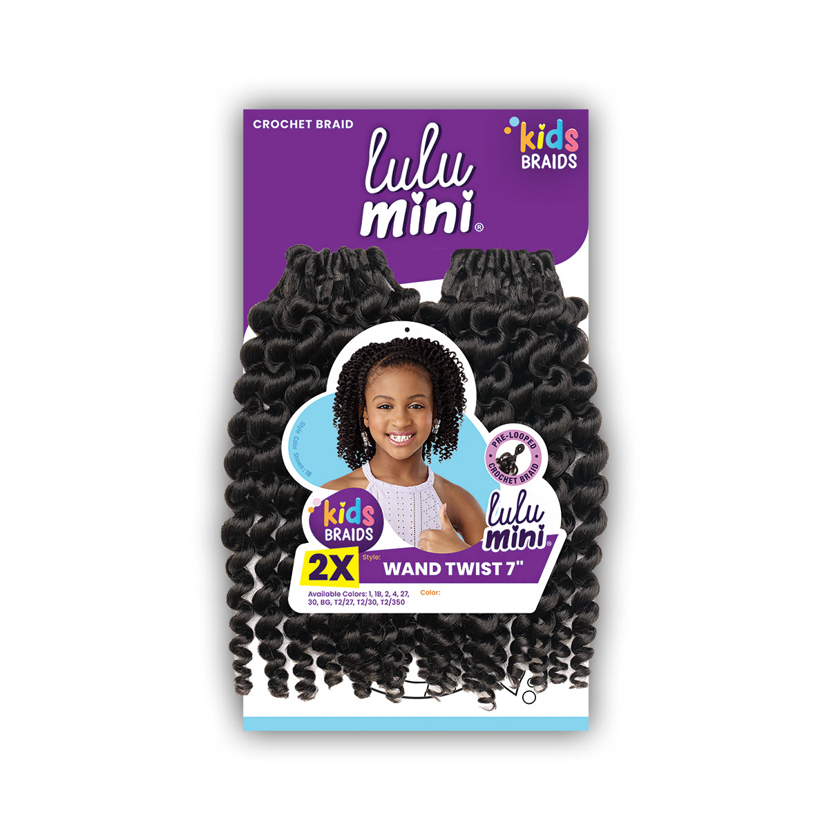 Sensationnel Lulumini Synthetic Kids Braid - 2X WAND TWIST 7 Sensationnel Lulumini Synthetic Kids Braid - 2X WAND TWIST 7