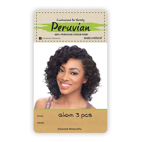 Sensationnel Peruvian Virgin Hair Bare & Natural GLAM 10S 3PCS