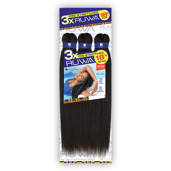 Sensationnel Synthetic Braid - 3X RUWA PRE STRETCHED BRAID 18 Sensationnel Synthetic Braid - 3X RUWA PRE STRETCHED BRAID 18