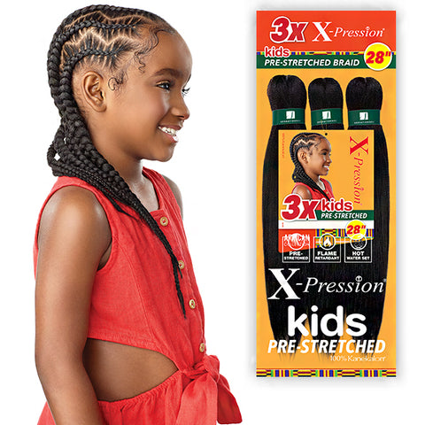 Sensationnel Synthetic Braid 3X X-PRESSION PRE-STRETCHED BRAID 28 KIDS Sensationnel Synthetic Braid 3X X-PRESSION PRE-STRETCHED BRAID 28 KIDS
