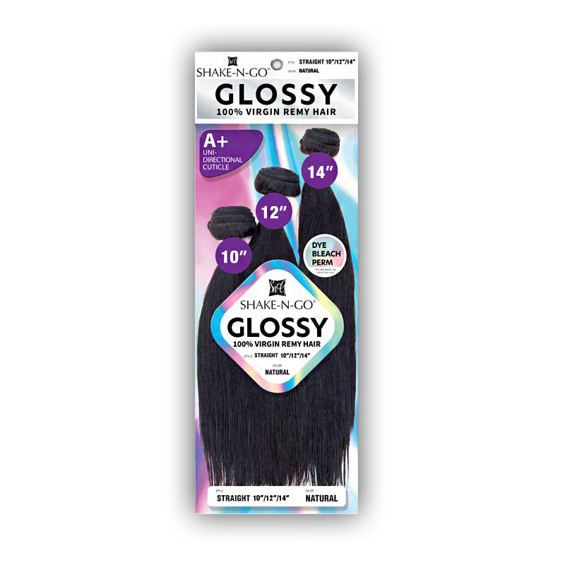 Shake N Go Glossy 100% Virgin Remy Human Hair Weave - STRAIGHT 101214