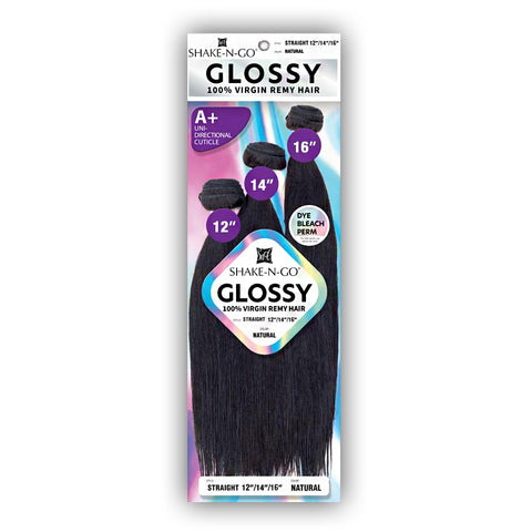 Shake N Go Glossy 100% Virgin Remy Human Hair Weave - STRAIGHT 121416