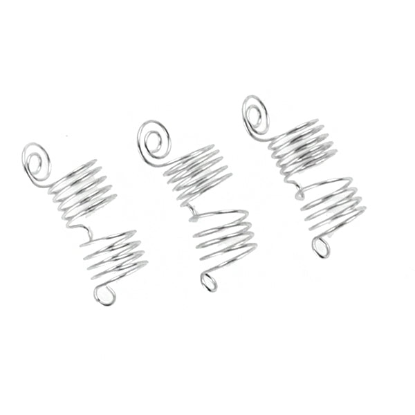 WIGO Collection Hair Accessories Braid Ring - SPIRAL 3PCS CTG6 SILVER