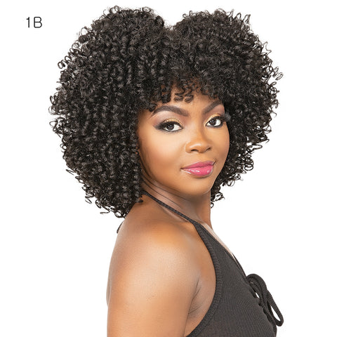 Janet Collection Natural Curly Synthetic Hair Wig - AFRO GLYN