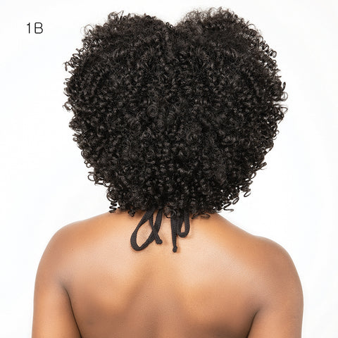Janet Collection Natural Curly Synthetic Hair Wig - AFRO GLYN