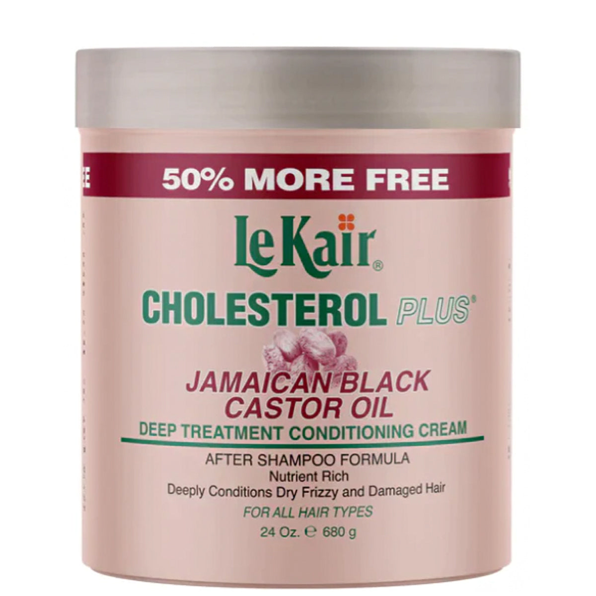LeKair Cholesterol Plus Jamaican Black Castor Oil Deep Treatment Conditioning Cream 24oz