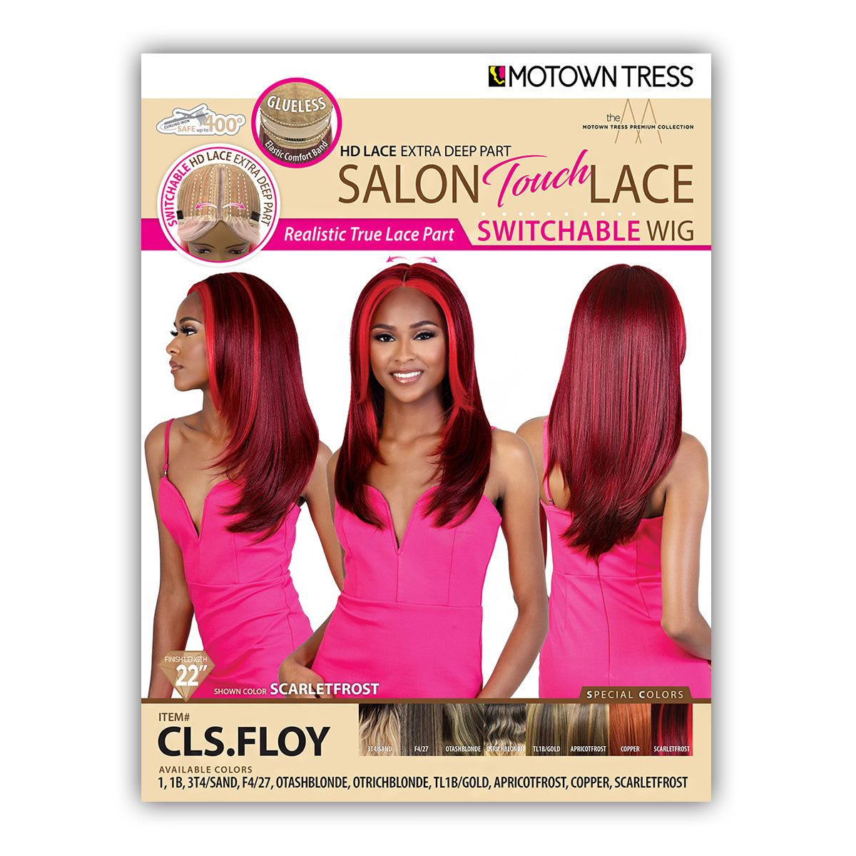 Motown Tress Salon Touch Synthetic Hair Lace Part Glueless Wig - CLS FLOY