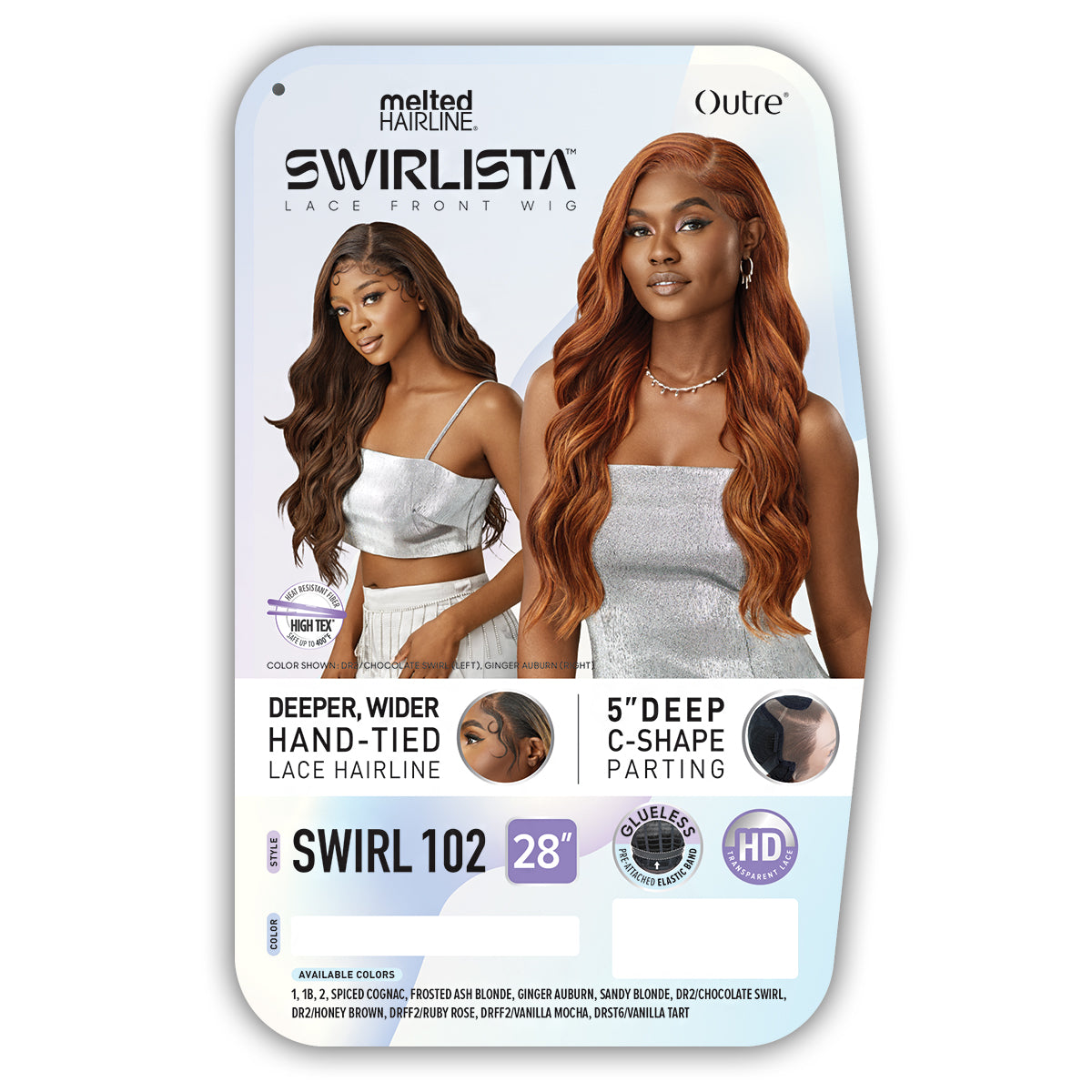 Outre Melted Hairline Swirlista Synthetic Glueless HD Lace Front Wig - SWIRL 102