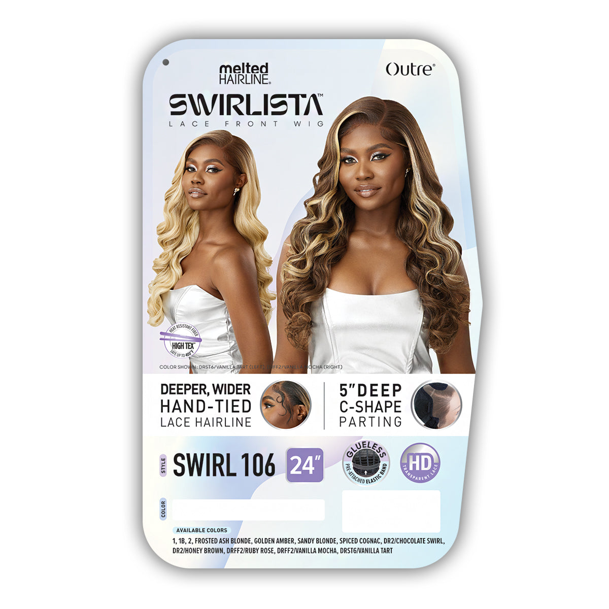 Outre Melted Hairline Swirlista Synthetic Glueless HD Lace Front Wig - SWIRL 106