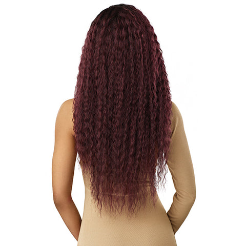 Outre Purple Pack Brazilian Boutique Human Hair Blend Weaving - NATURAL FRENCH 4PCS (18\/20\/22 + 4X4 HD lace closure)