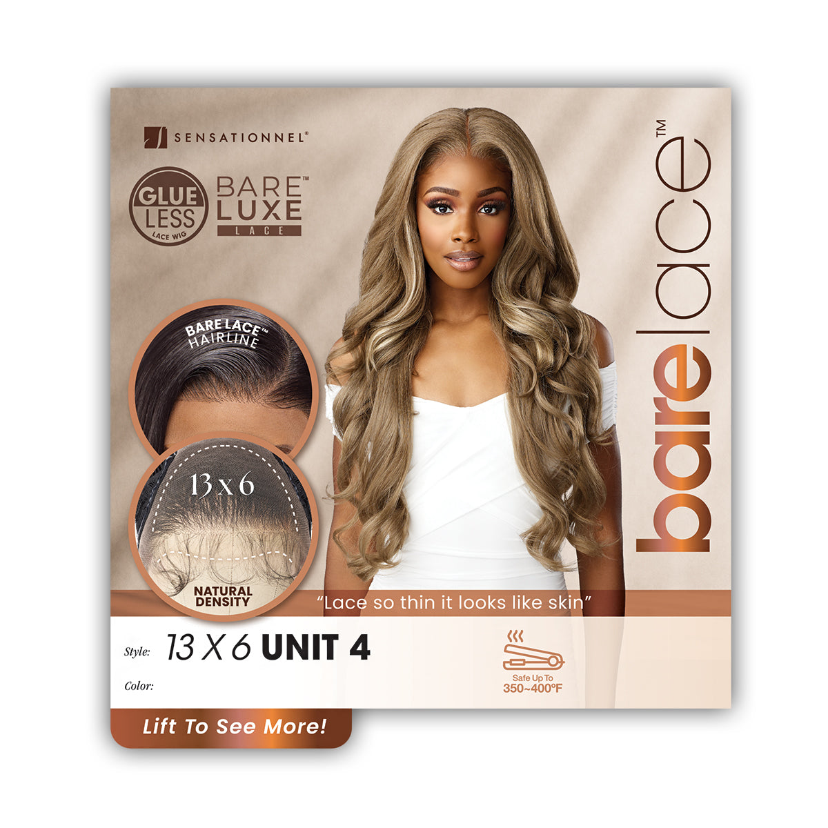 Sensationnel Barelace Synthetic Hair 13x6 Glueless BARELUXE Lace Wig - 13X6 UNIT 4