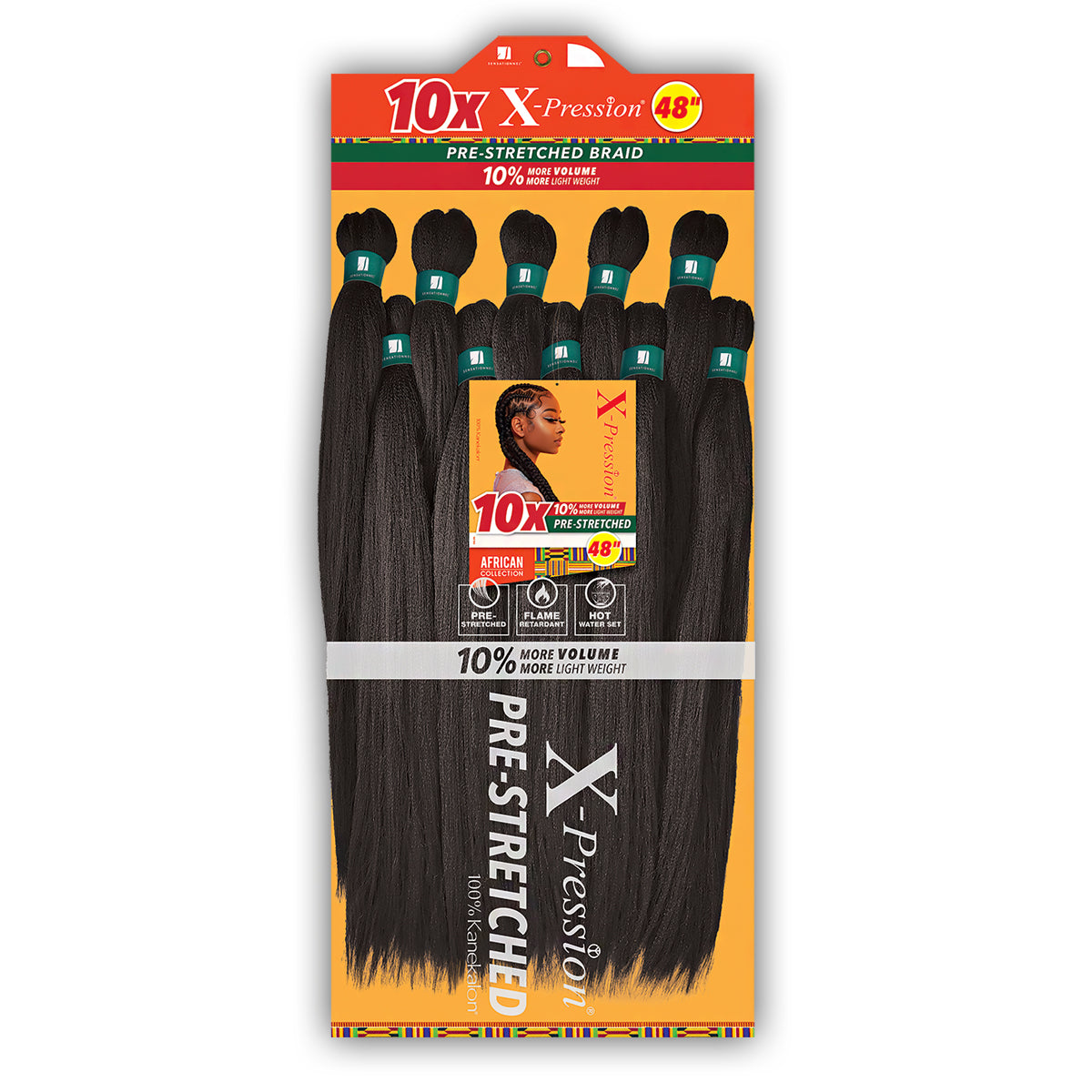 Sensationnel Synthetic Braid - 10X X Pression PRE STRETCHED BRAID 48 Sensationnel Synthetic Braid - 10X X Pression PRE STRETCHED BRAID 48