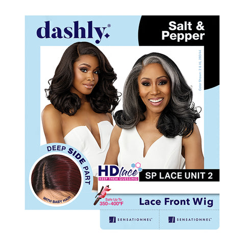 Sensationnel Synthetic Hair Dashly Salt N Pepper HD Lace Front Wig - SP LACE UNIT 2