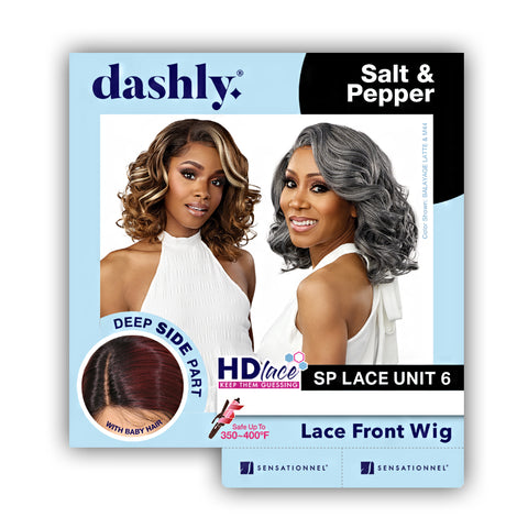 Sensationnel Synthetic Hair Dashly Salt N Pepper HD Lace Front Wig - SP LACE UNIT 6