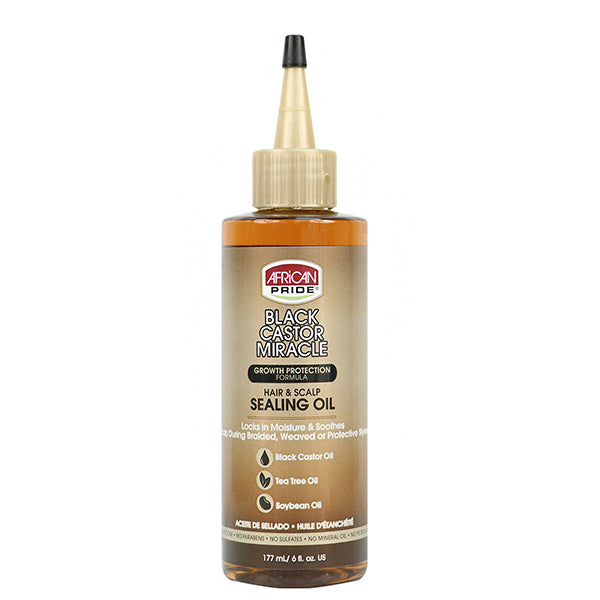 African Pride Black Castor Miracle Hair & Scalp Sealing Oil 6oz