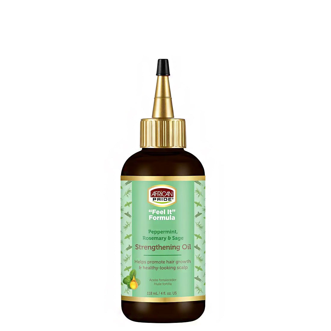 African Pride Feel It Formula Peppermint Rosemary & Sage Strengthening Oil 4oz