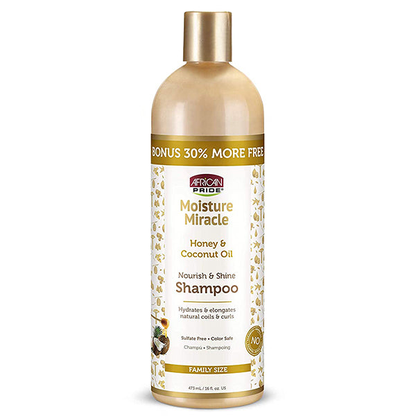 African Pride Honey & Coconut Oil Nourish & Shine Shampoo 12oz