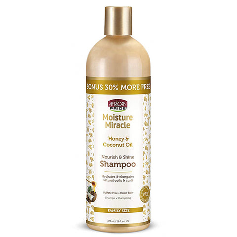 African Pride Honey & Coconut Oil Nourish & Shine Shampoo 12oz