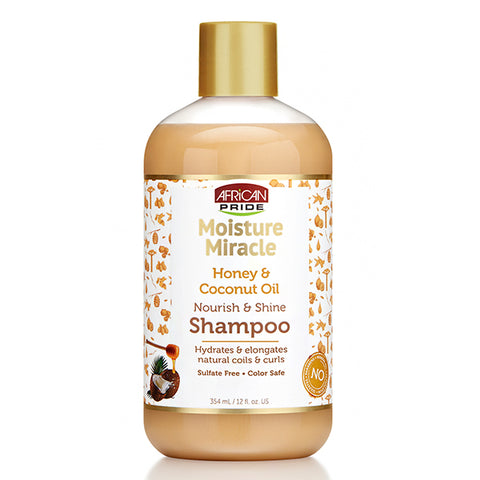 African Pride Honey & Coconut Oil Nourish & Shine Shampoo 12oz
