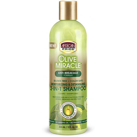 African Pride Olive Miracle 2-In-1 Shampoo & Conditioner 12oz