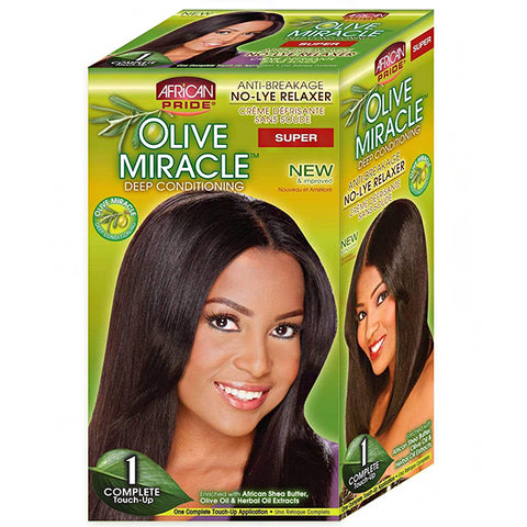 African Pride Olive Miracle Conditioning No-Lye Relaxer Touch-up Super