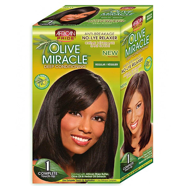 African Pride Olive Miracle Conditioning NoLye Relaxer Touchup Regular