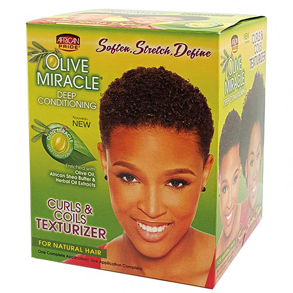 African Pride Olive Miracle Curls & Coils Texturizer Kit
