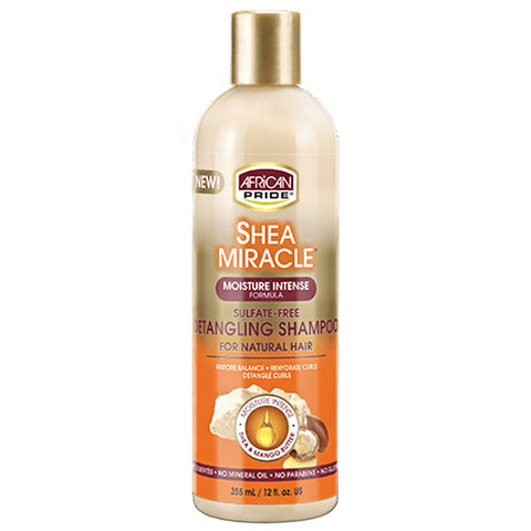 African Pride Shea Miracle Sulfate-Free Detangling Shampoo 12oz
