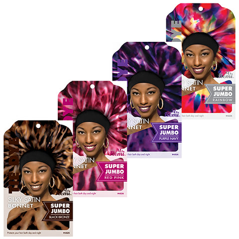 Annie Ms. Remi #4526 Tie Dye Silky Satin Bonnet S - Jumbo Assorted