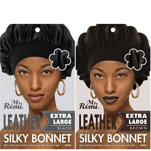 Annie Ms. Remi Leather Silky Satin Bonnet Extra Large