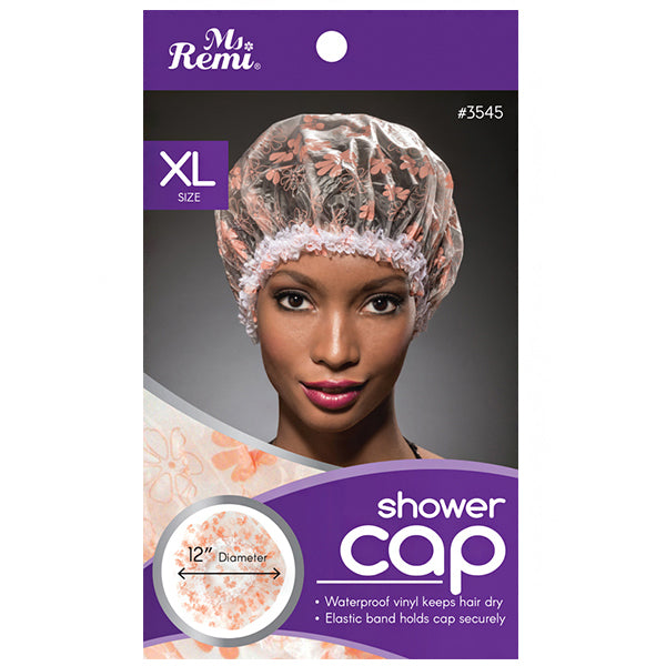 Annie Ms. Remi Shower Cap Extra Large -Pink Floral &  Blue Dot