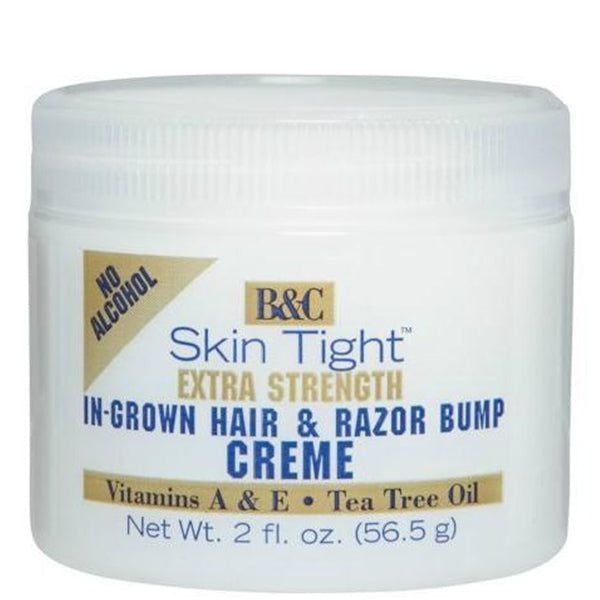 B&C Skin Tight Extra Strength In Growth Hair & Razor Bump Creme 2oz