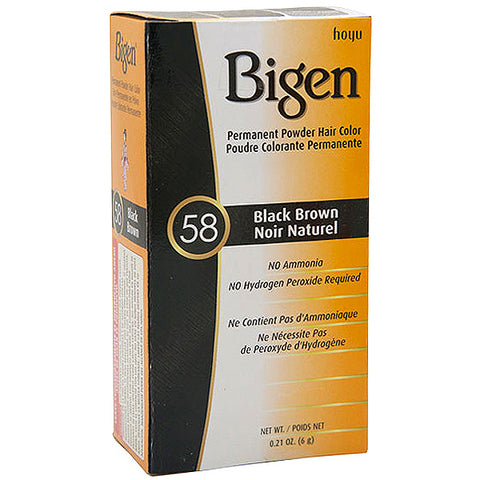 Bigen Powder Hair Color 58 Black Brown