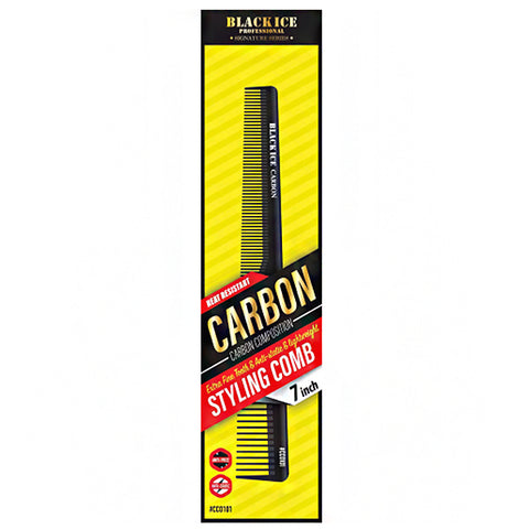 Blackice Professional #CCO101 Carbon Styling Comb 7\"